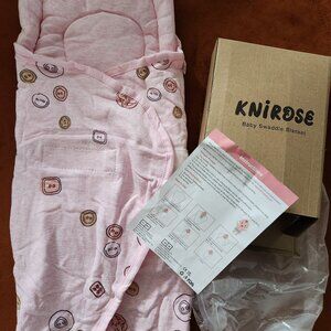 Baby swaddle blanket Pink and Grey